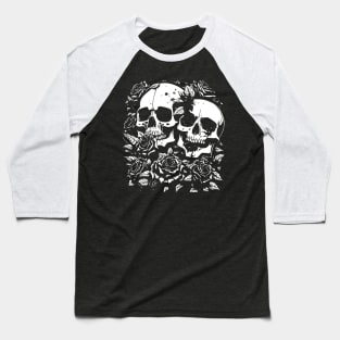 skulls and roses Baseball T-Shirt